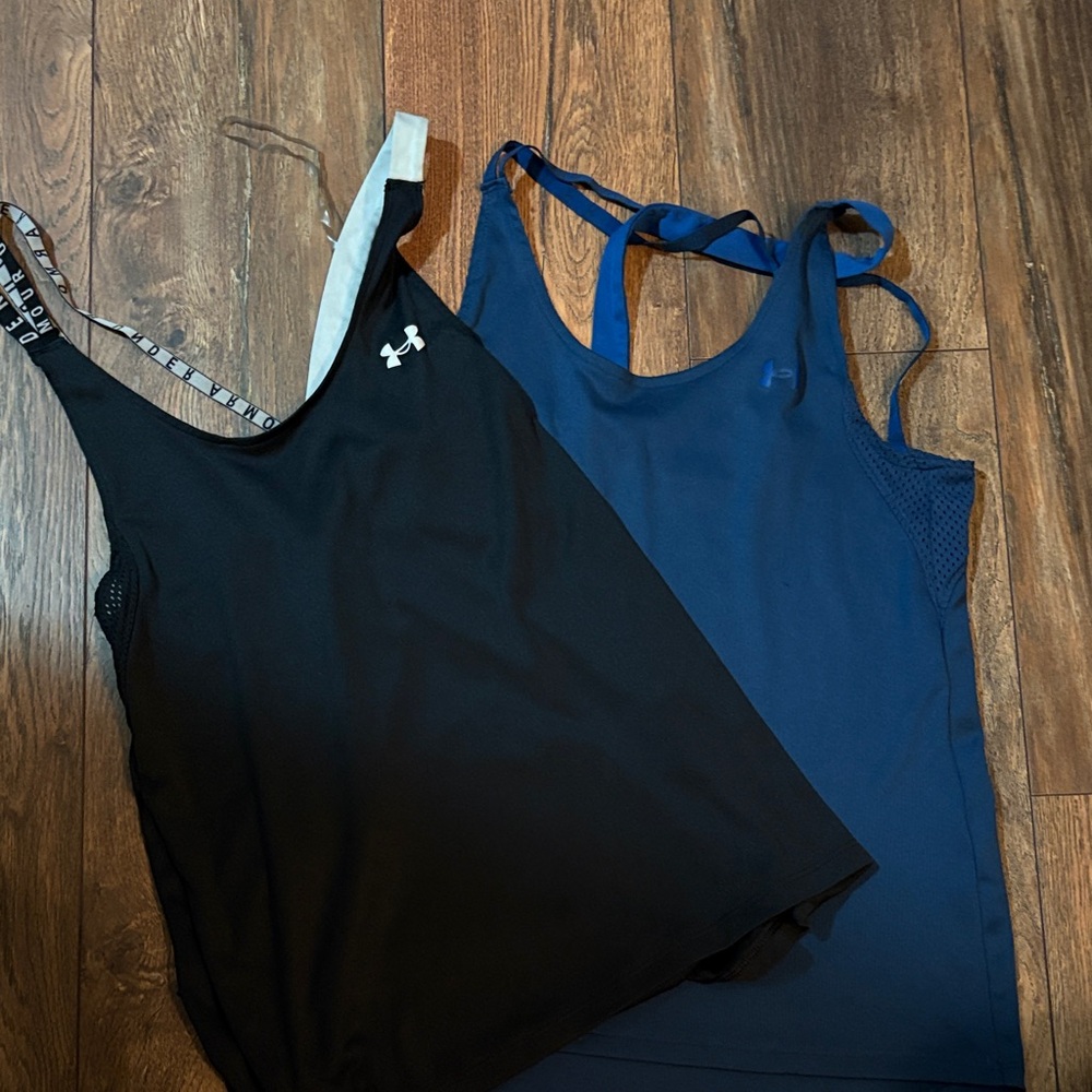 Under Armour Black and Navy Tank Tops